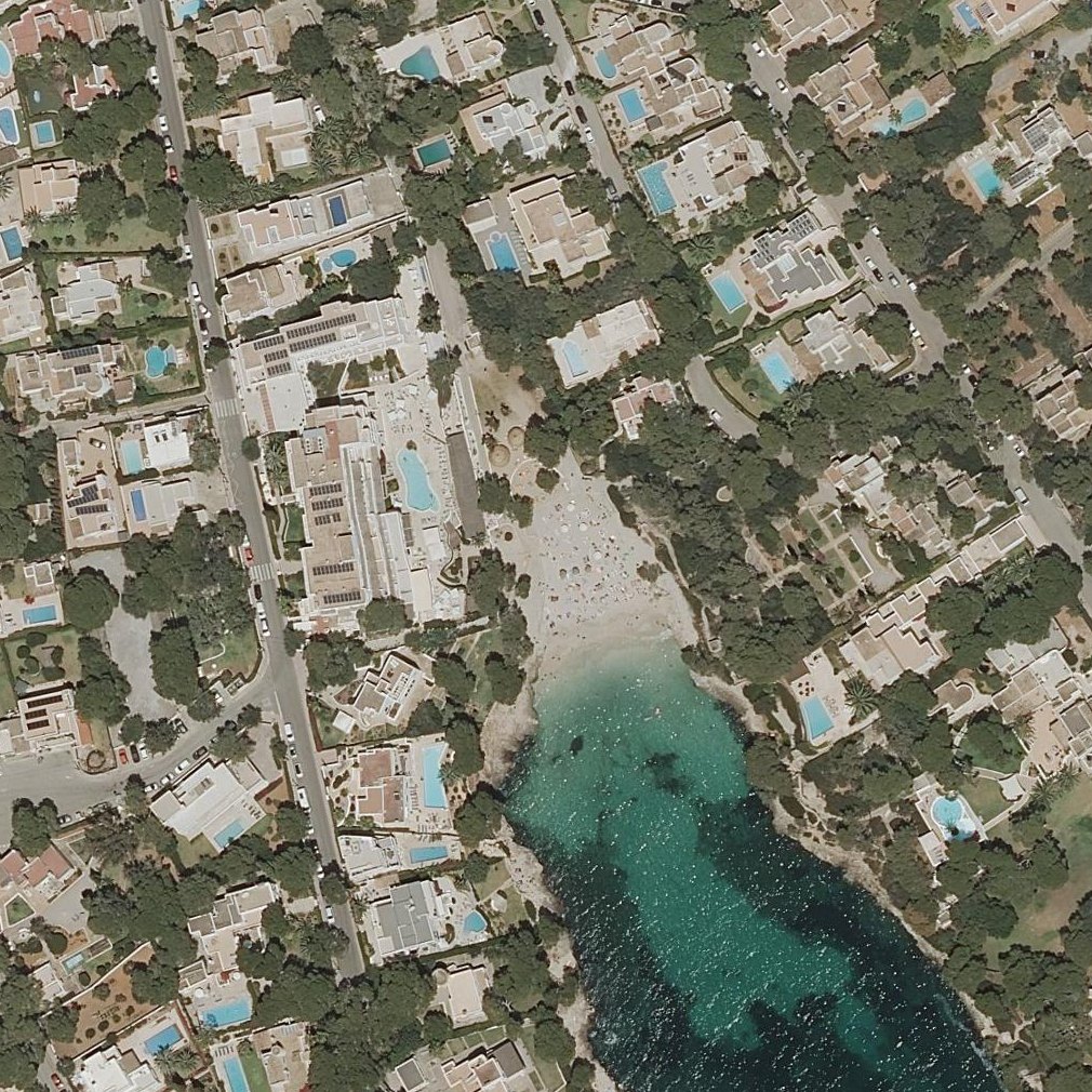 Aerial map of Cala Petita