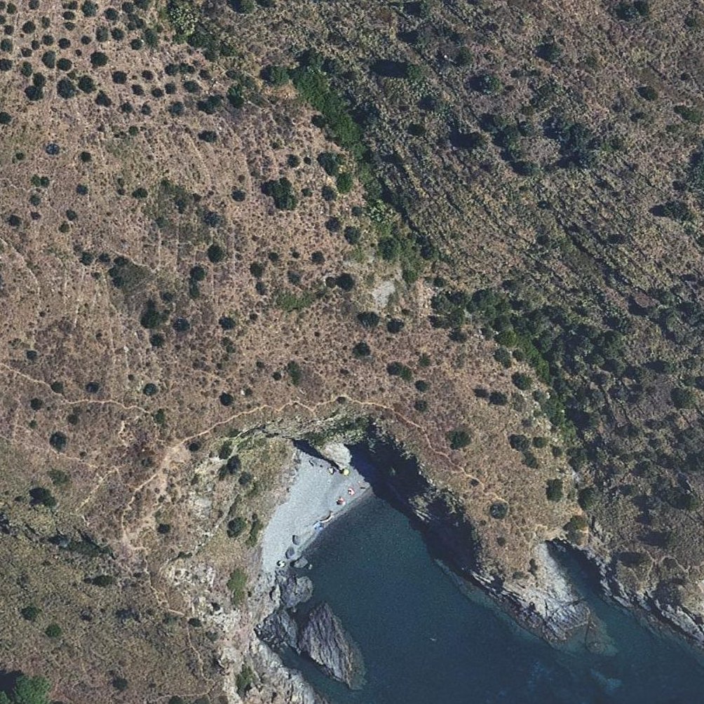 Aerial map of Cala Pi