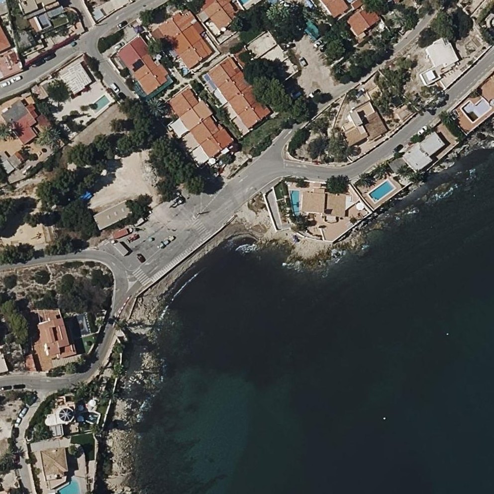 Aerial map of Cala Piteres