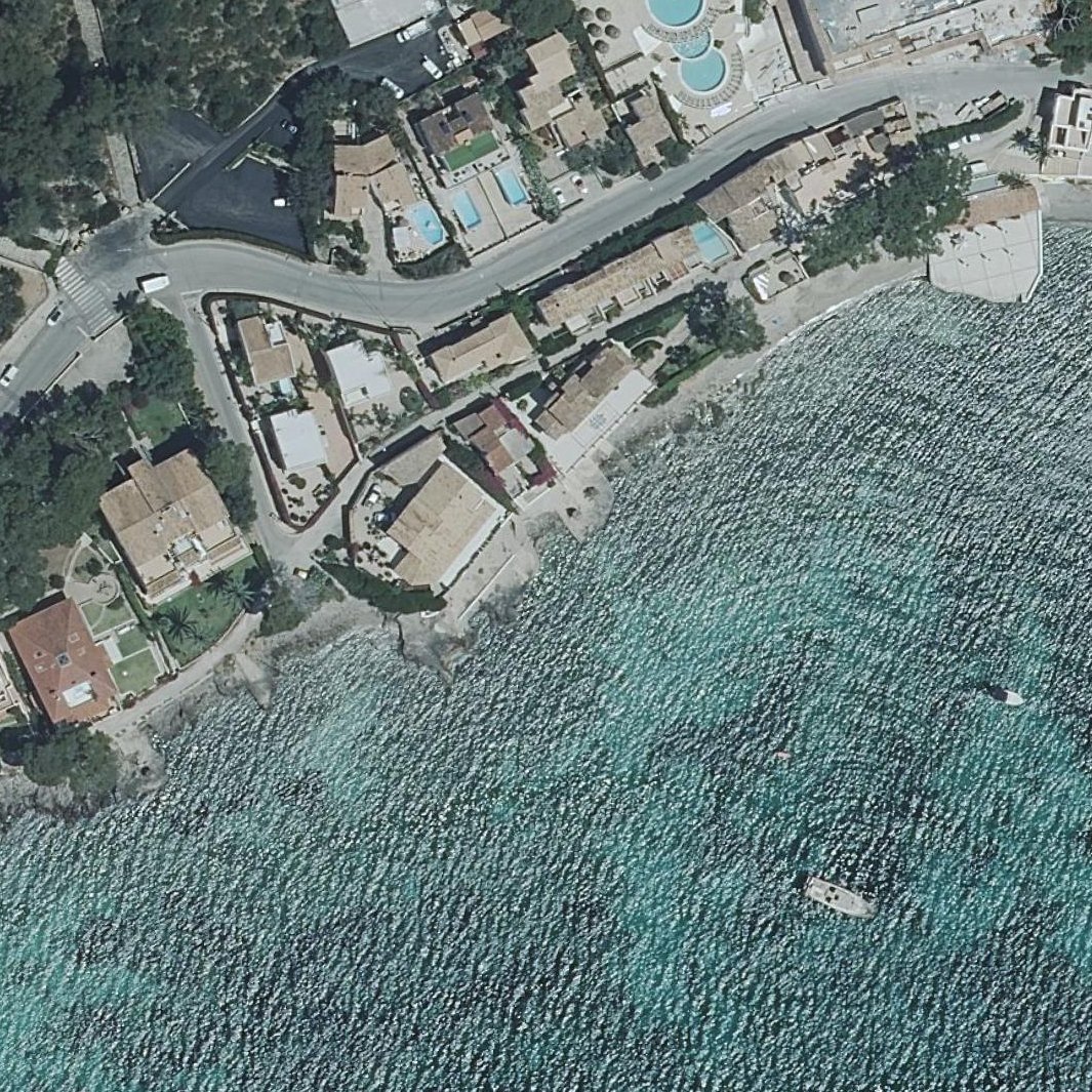 Aerial map of Cala Poncet