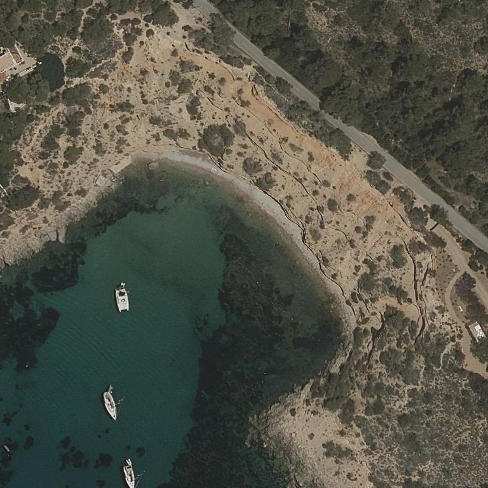 Aerial map of Cala Porroig