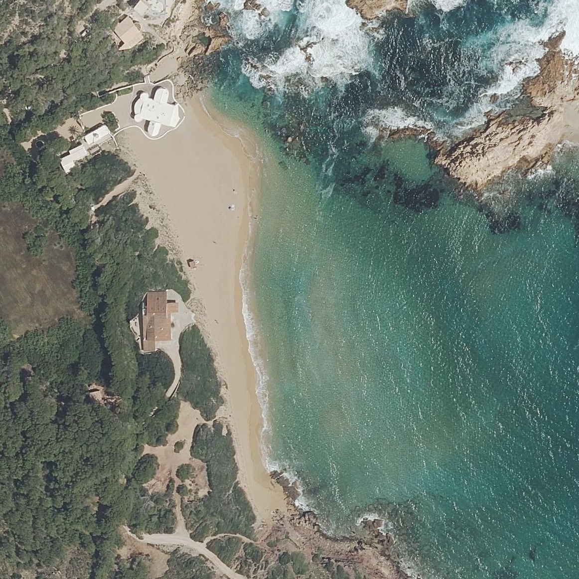 Aerial map of Cala Pregonda