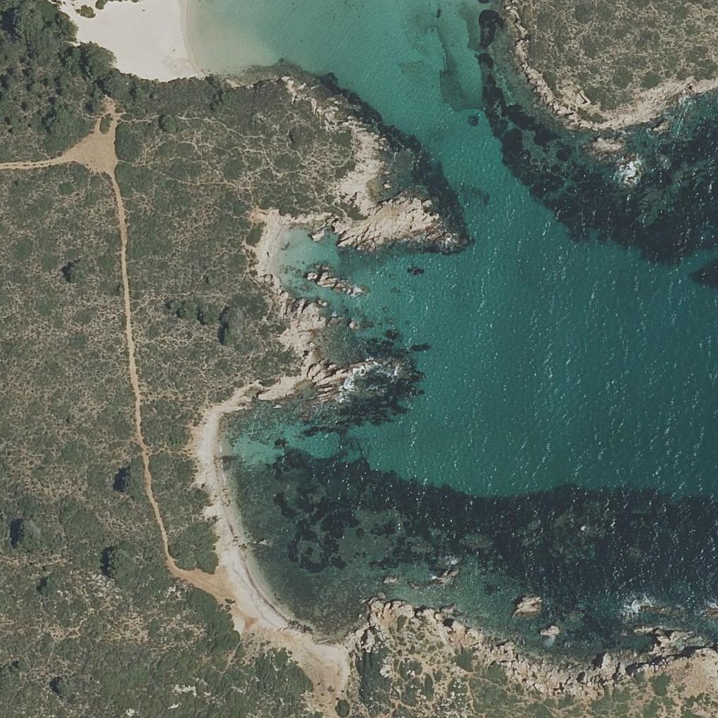 Aerial map of Cala Pudenta