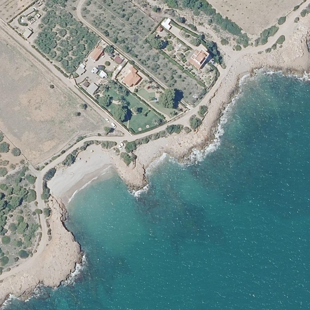Aerial map of Cala Puerto Negro