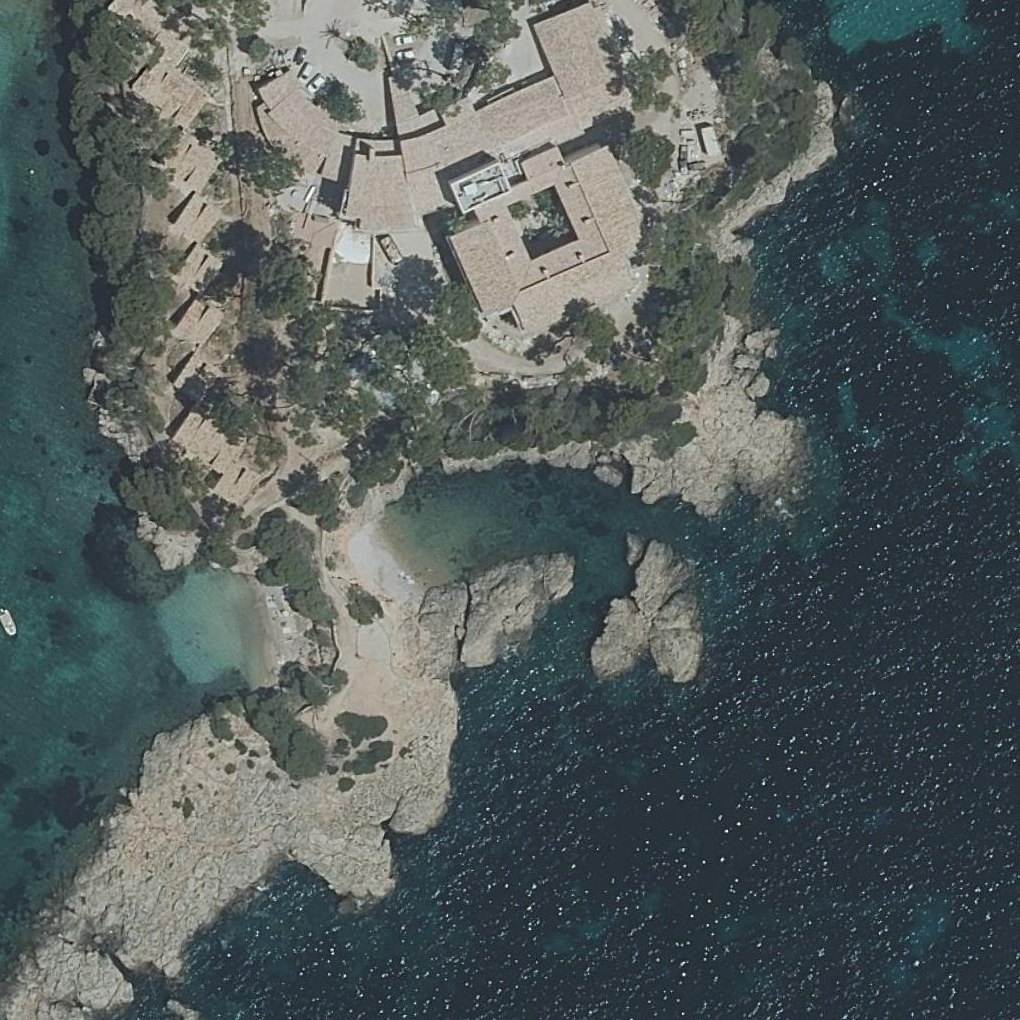Aerial map of Cala Punta Negra
