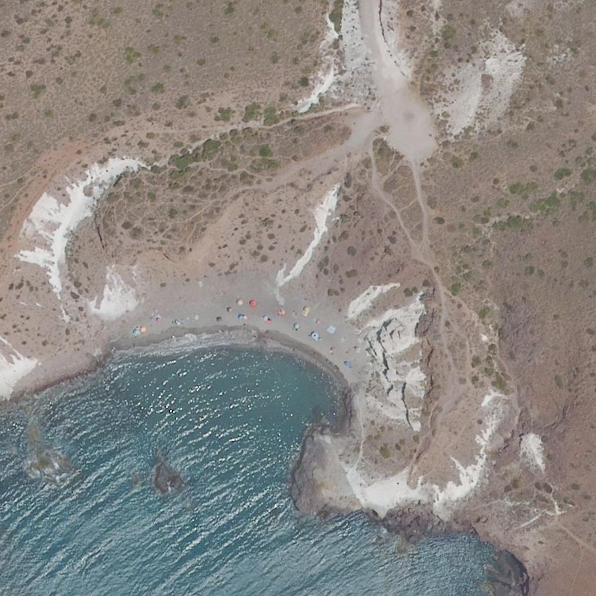 Aerial map of Cala Rajá