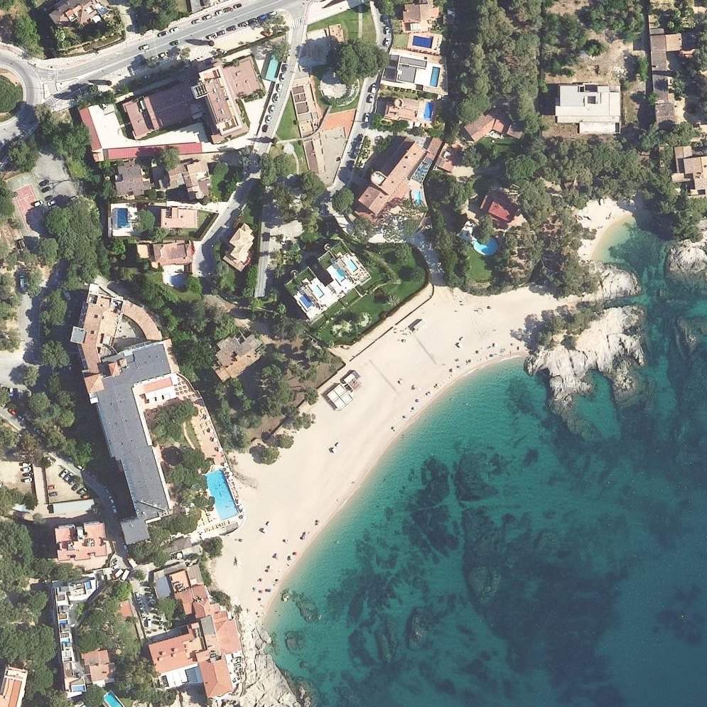 Aerial map of Cala Rovira