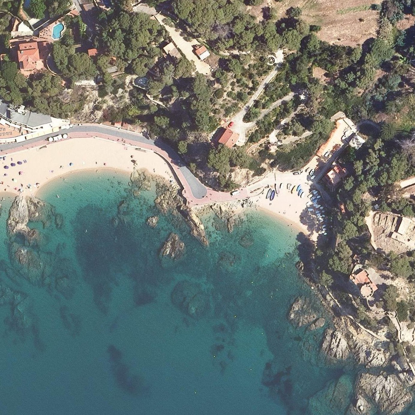 Aerial map of Cala Sa Caleta