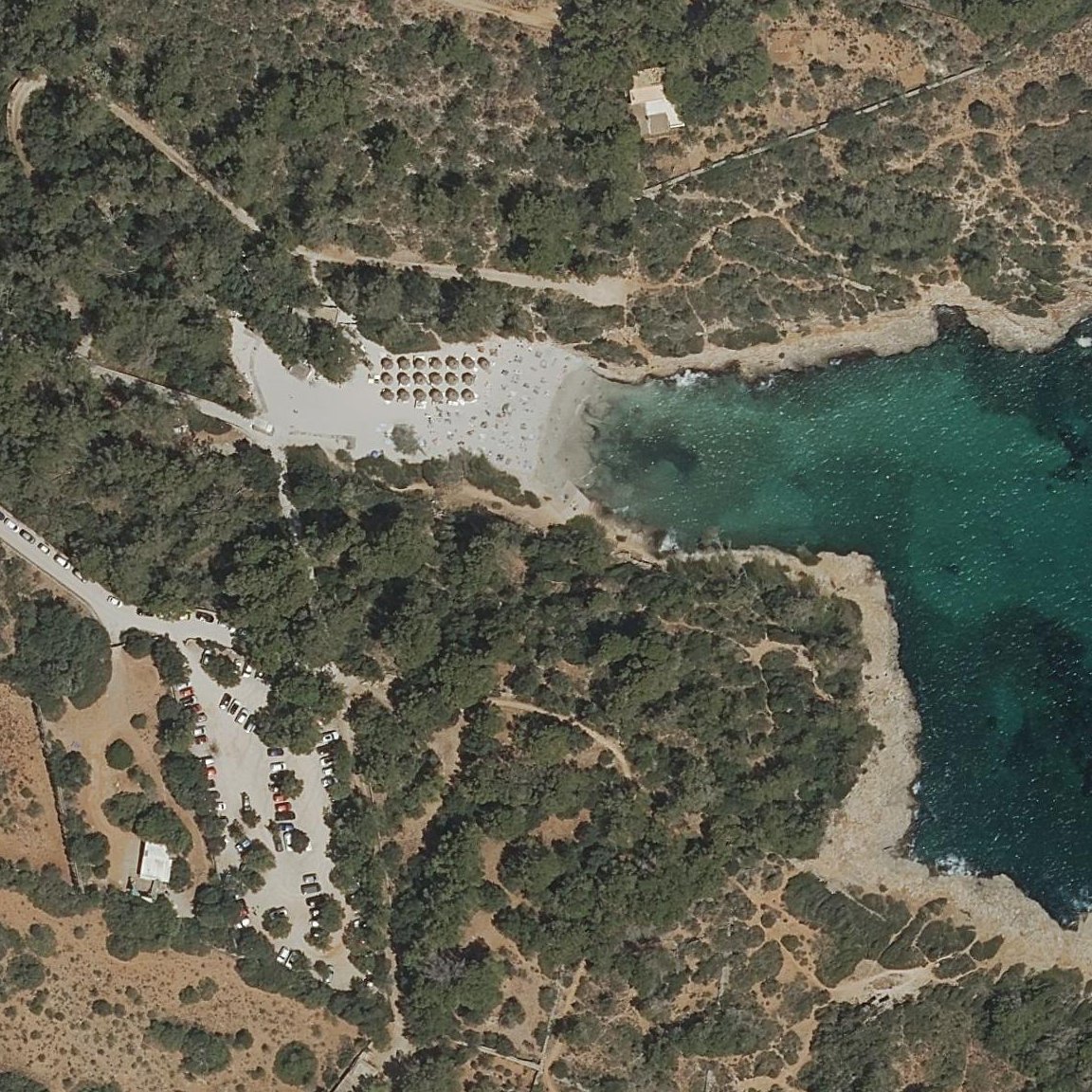 Aerial map of Cala Sa Nau