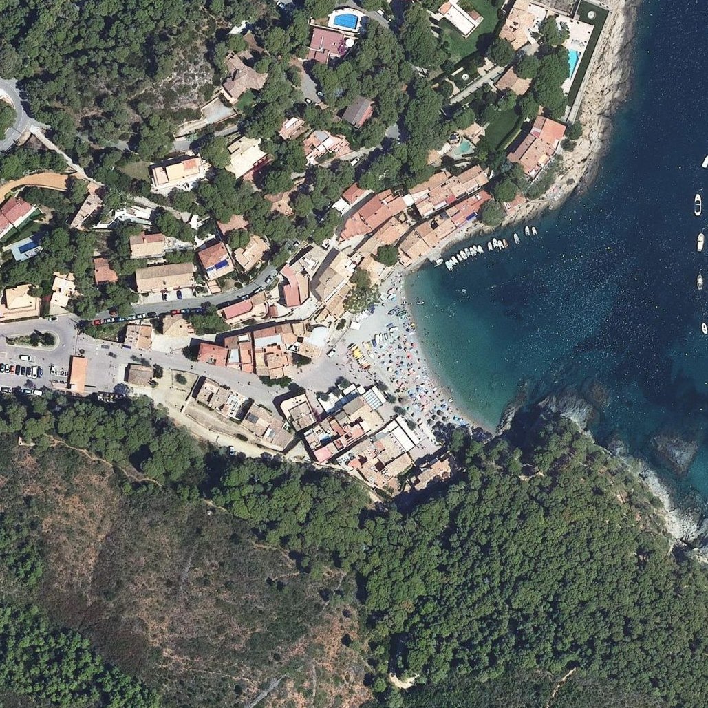 Aerial map of Cala Sa Tuna