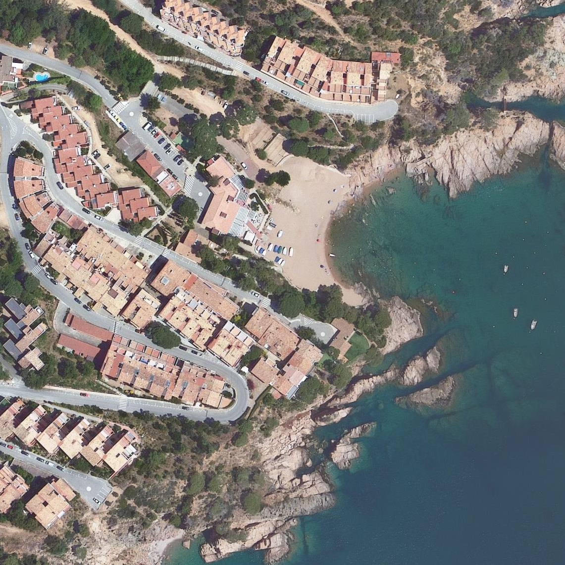 Aerial map of Cala Salionç