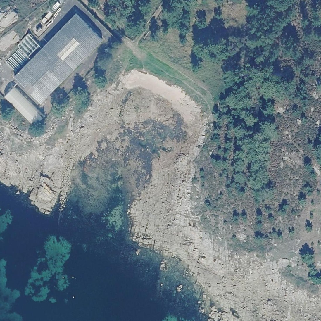 Aerial map of Cala San Martiño