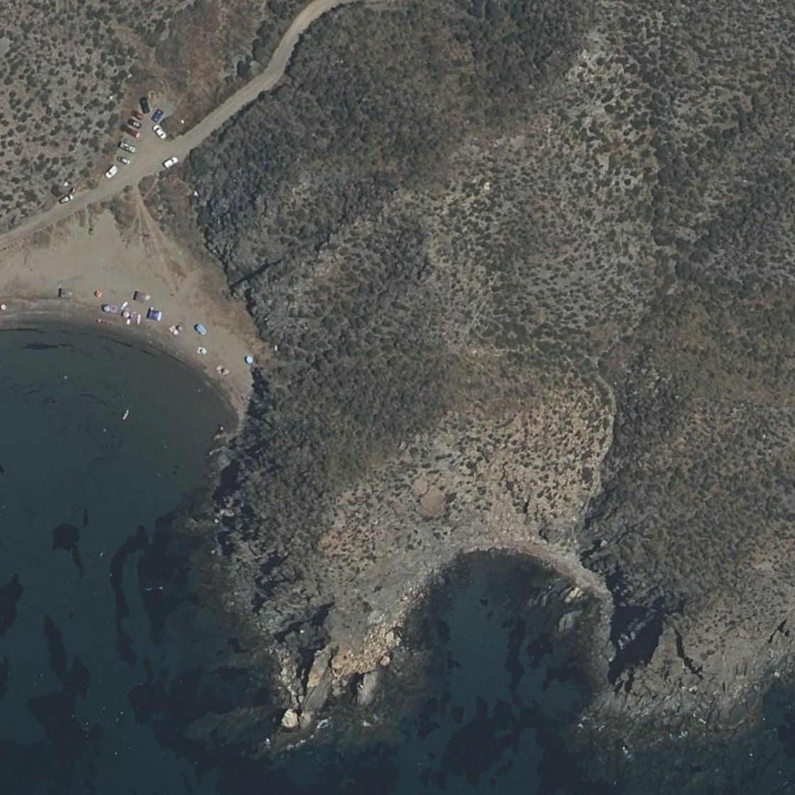 Aerial map of Cala San Pedro