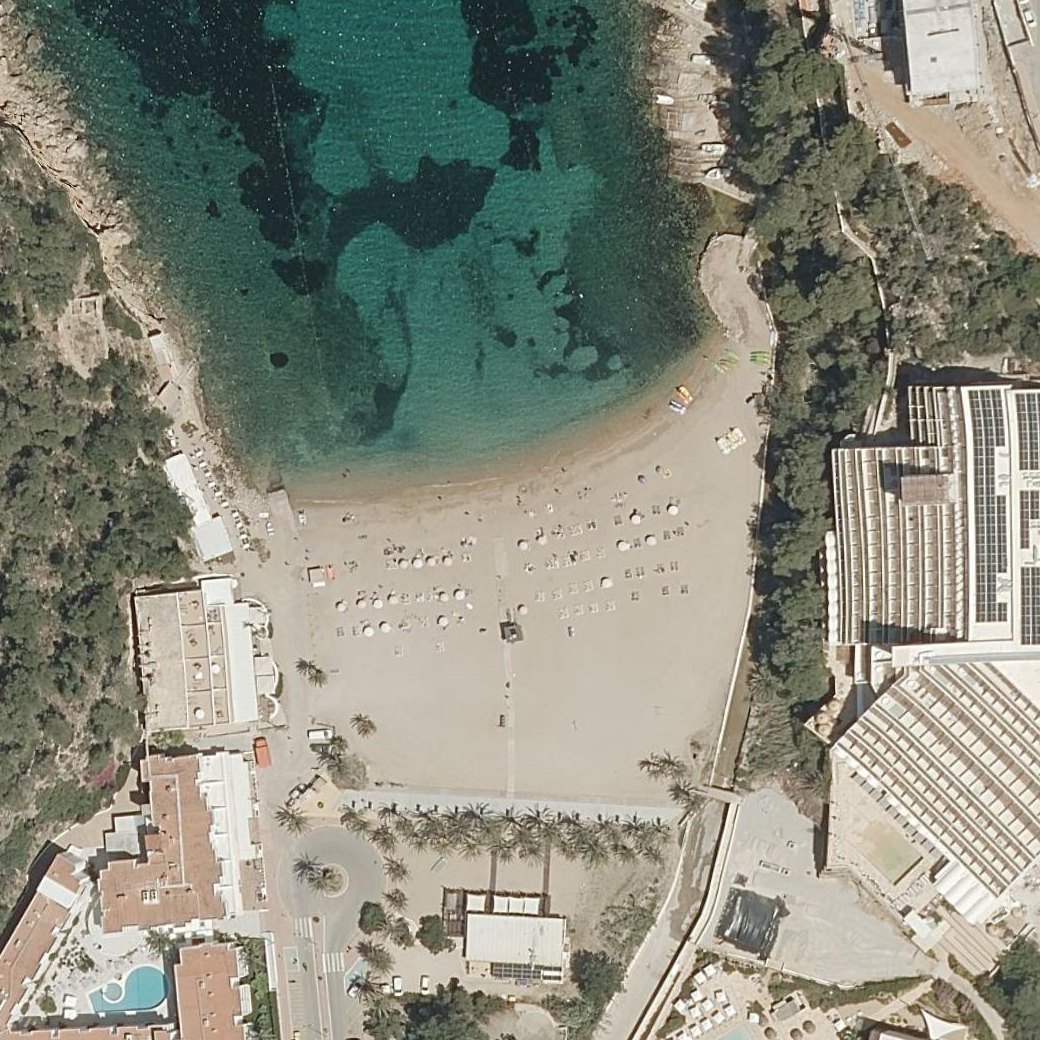 Aerial map of Cala Sant Miquel