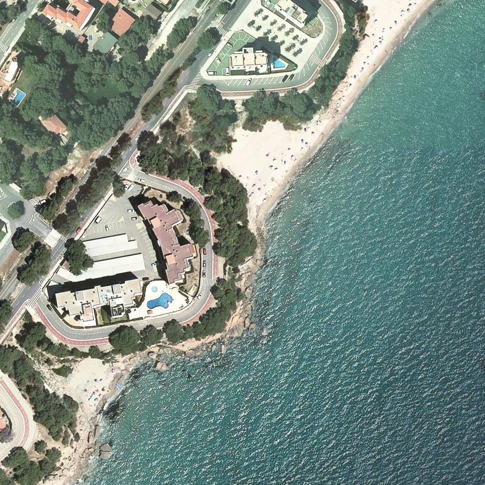 Aerial map of Cala Santa Fe