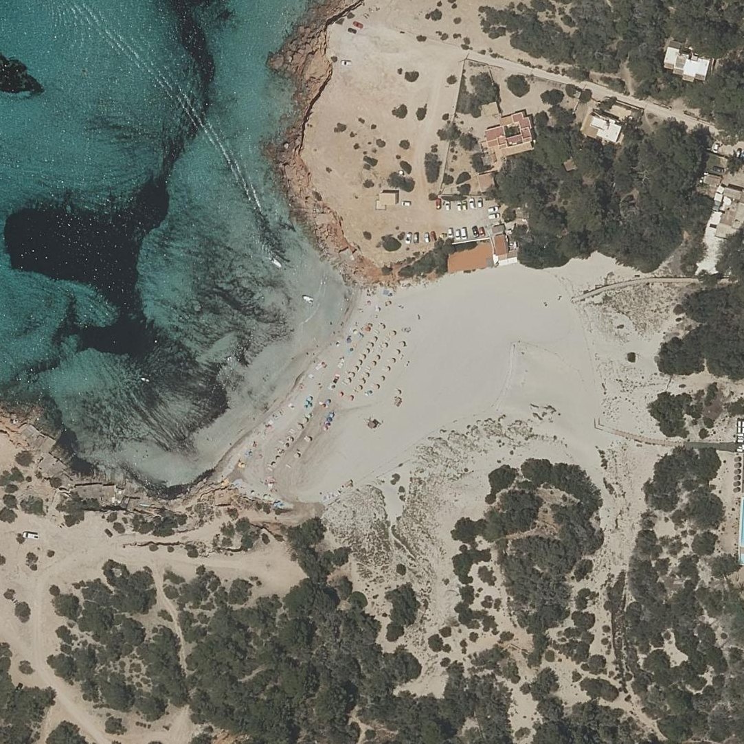Aerial map of Cala Saona
