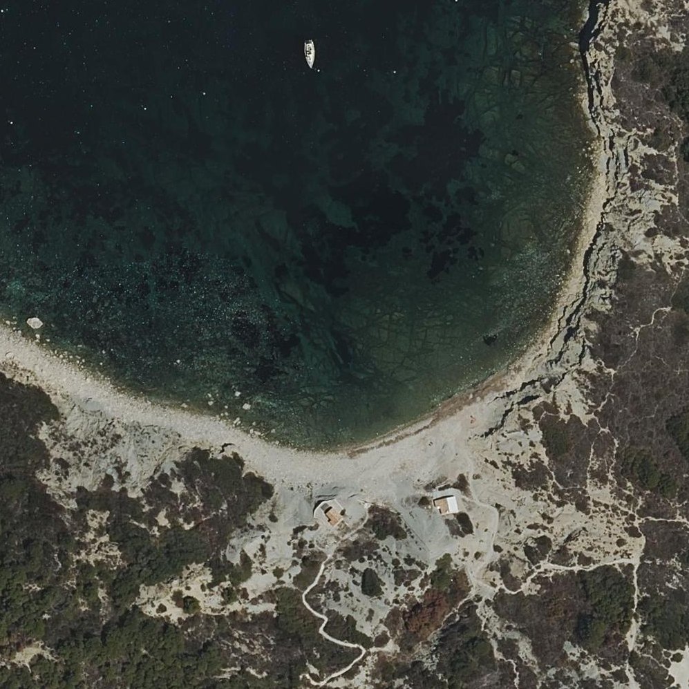 Aerial map of Cala sardinera