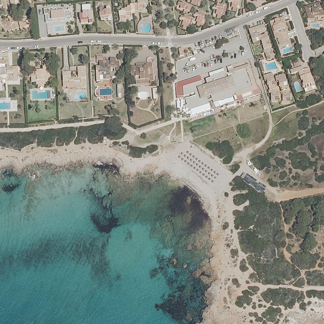 Aerial map of Cala Son Xoriguer