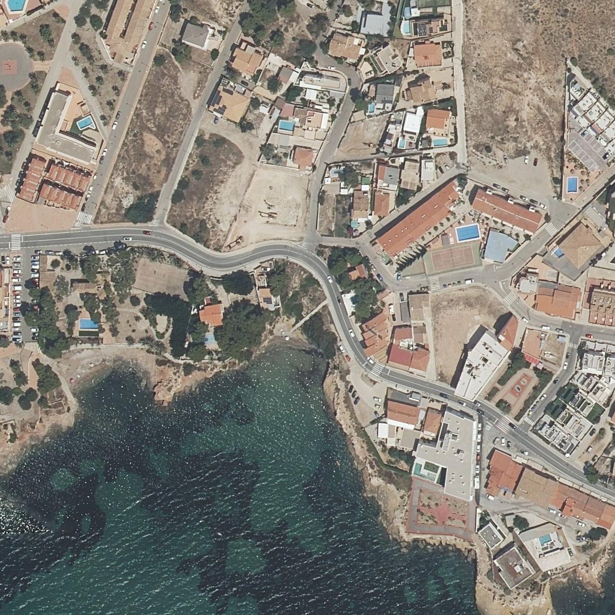 Aerial map of Cala Tabaco