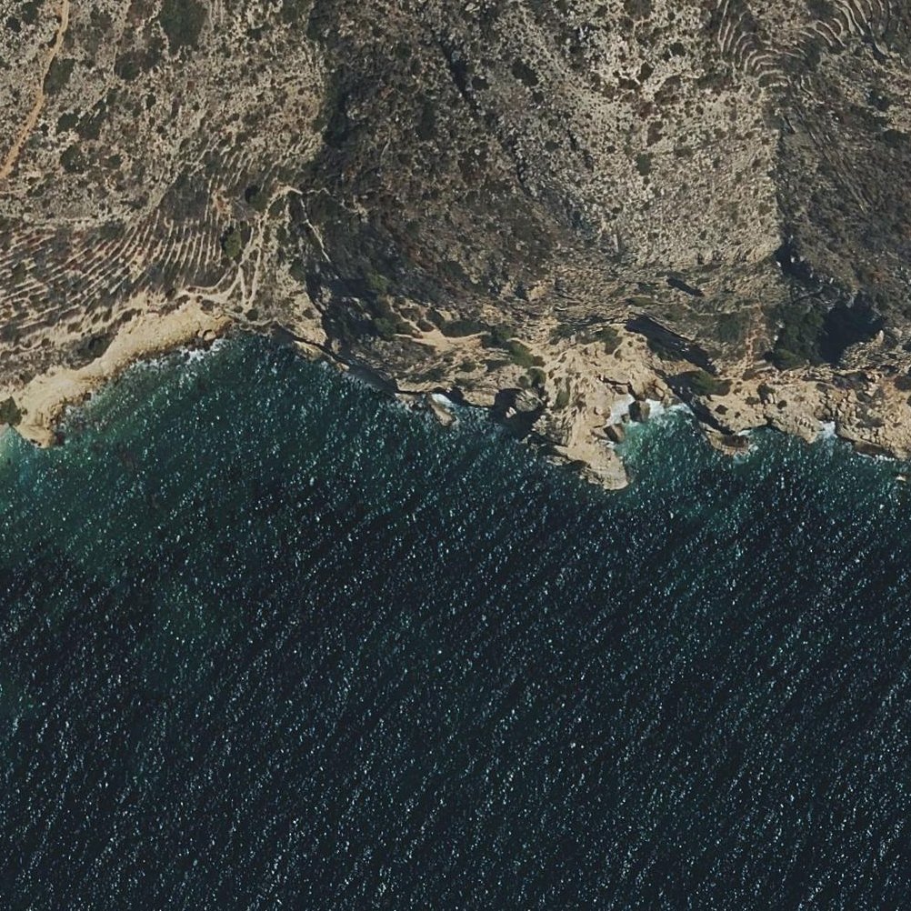 Aerial map of Cala Tangó