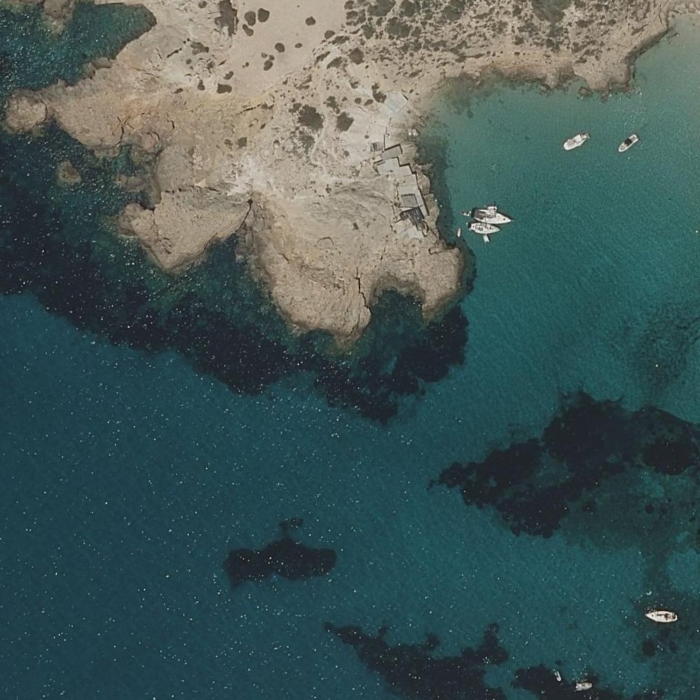 Aerial map of Cala Tarida