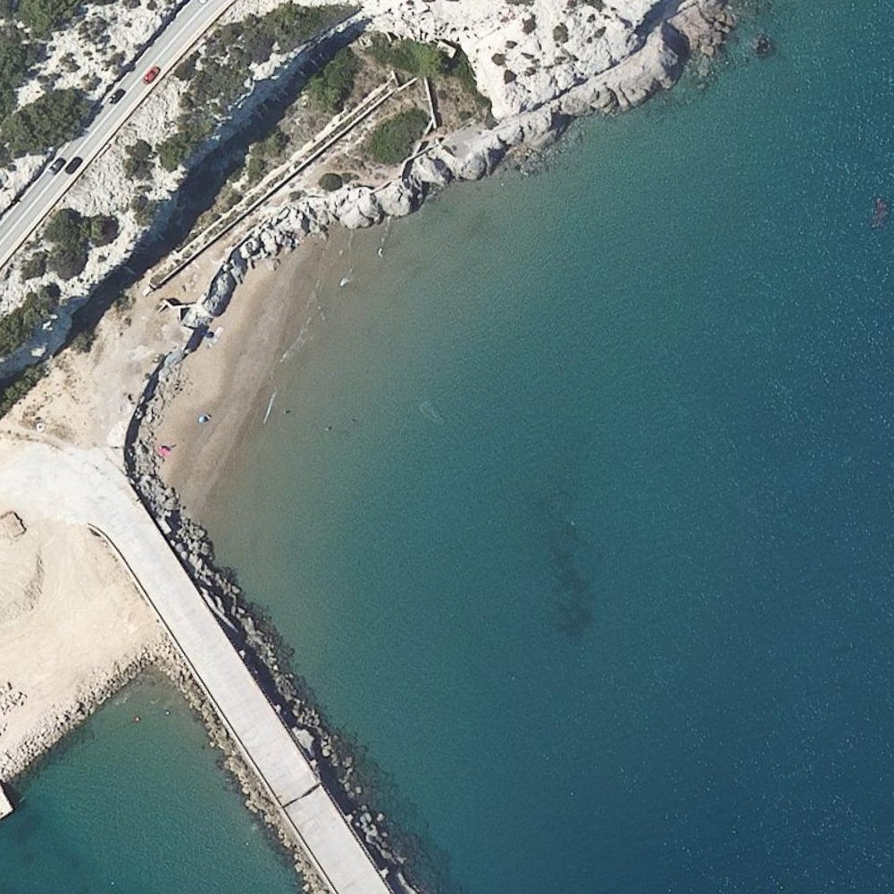 Aerial map of Cala Vallcarca