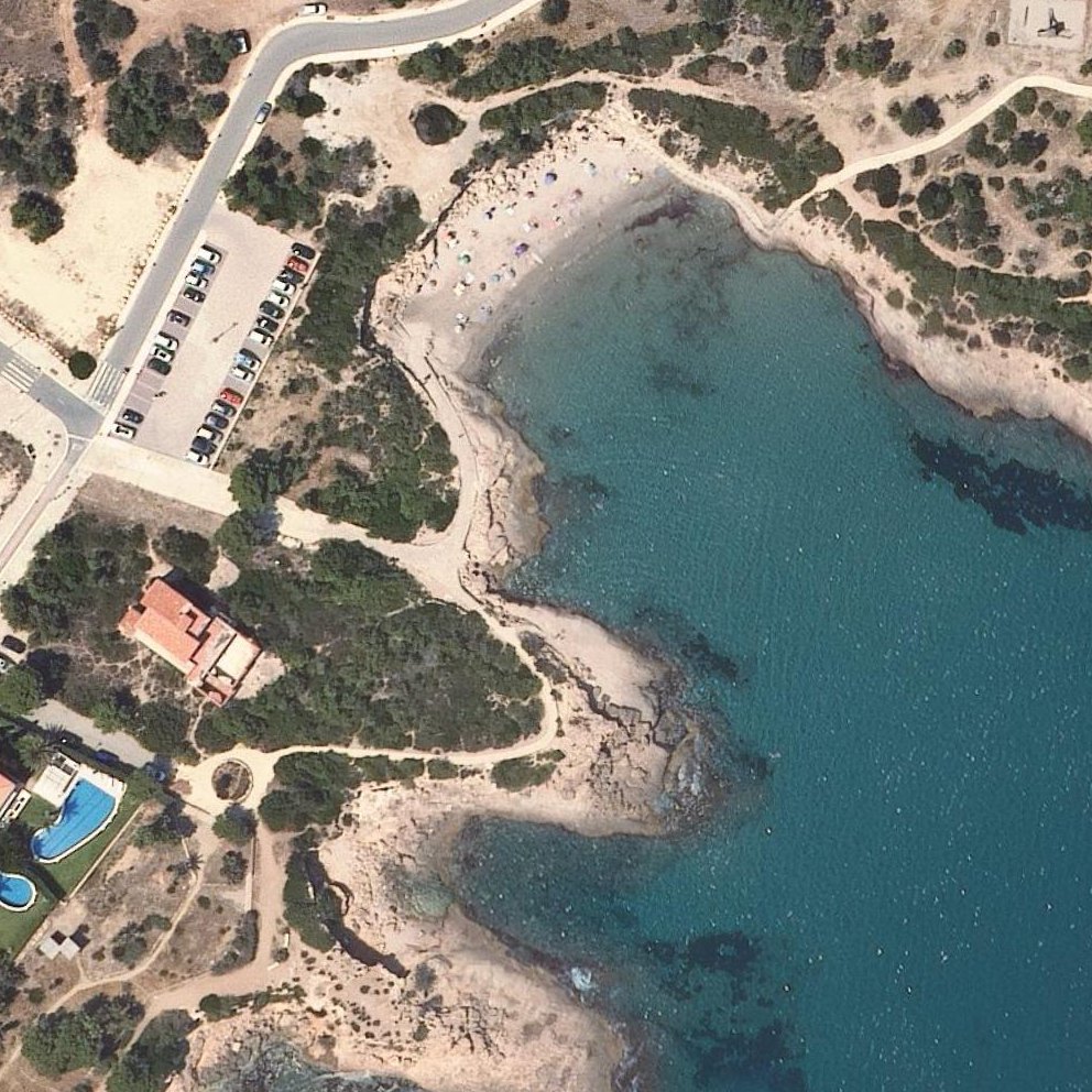 Aerial map of Cala Vidre