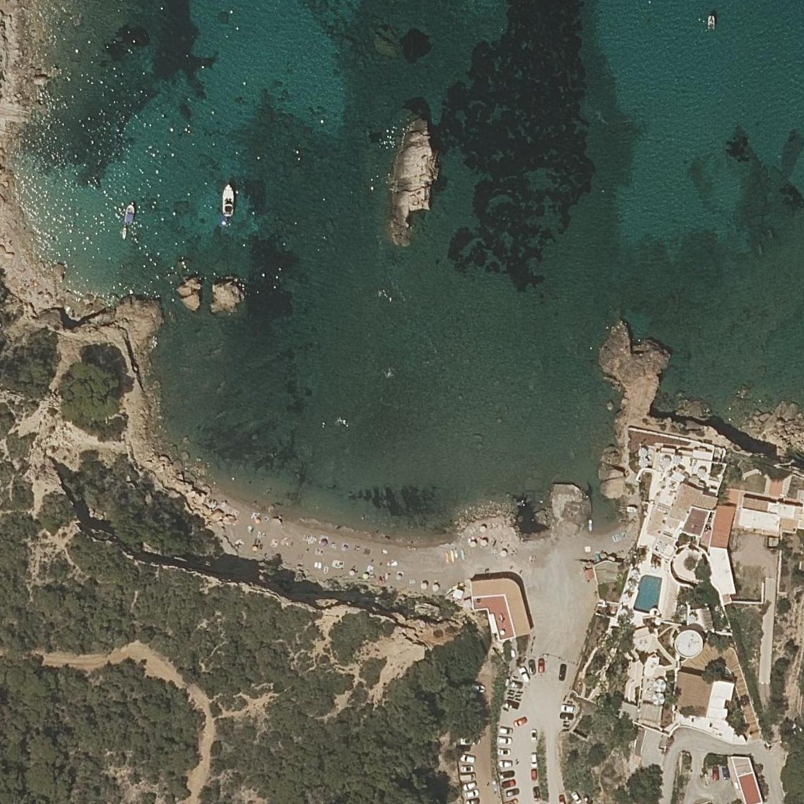 Aerial map of Cala Xarraca