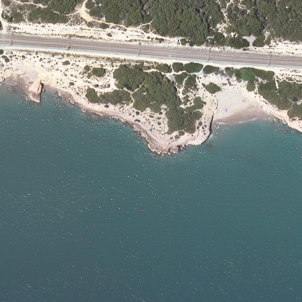 Aerial map of Cala Xica
