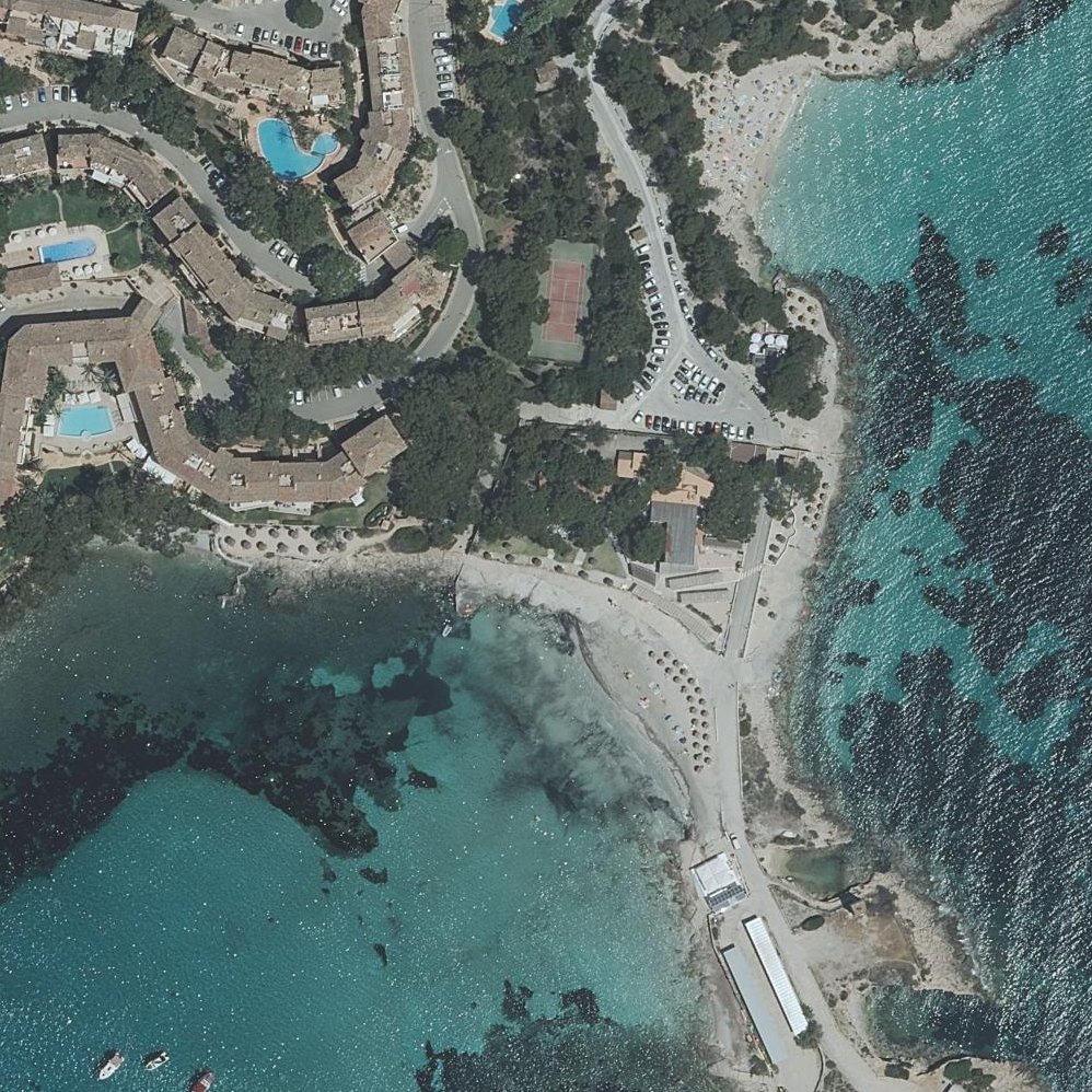 Aerial map of Cala Xinxell