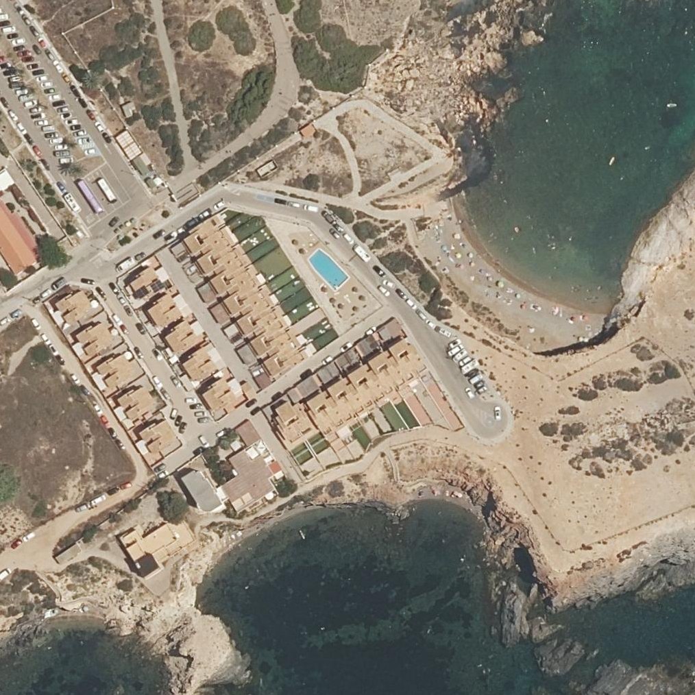 Aerial map of Calafría beach