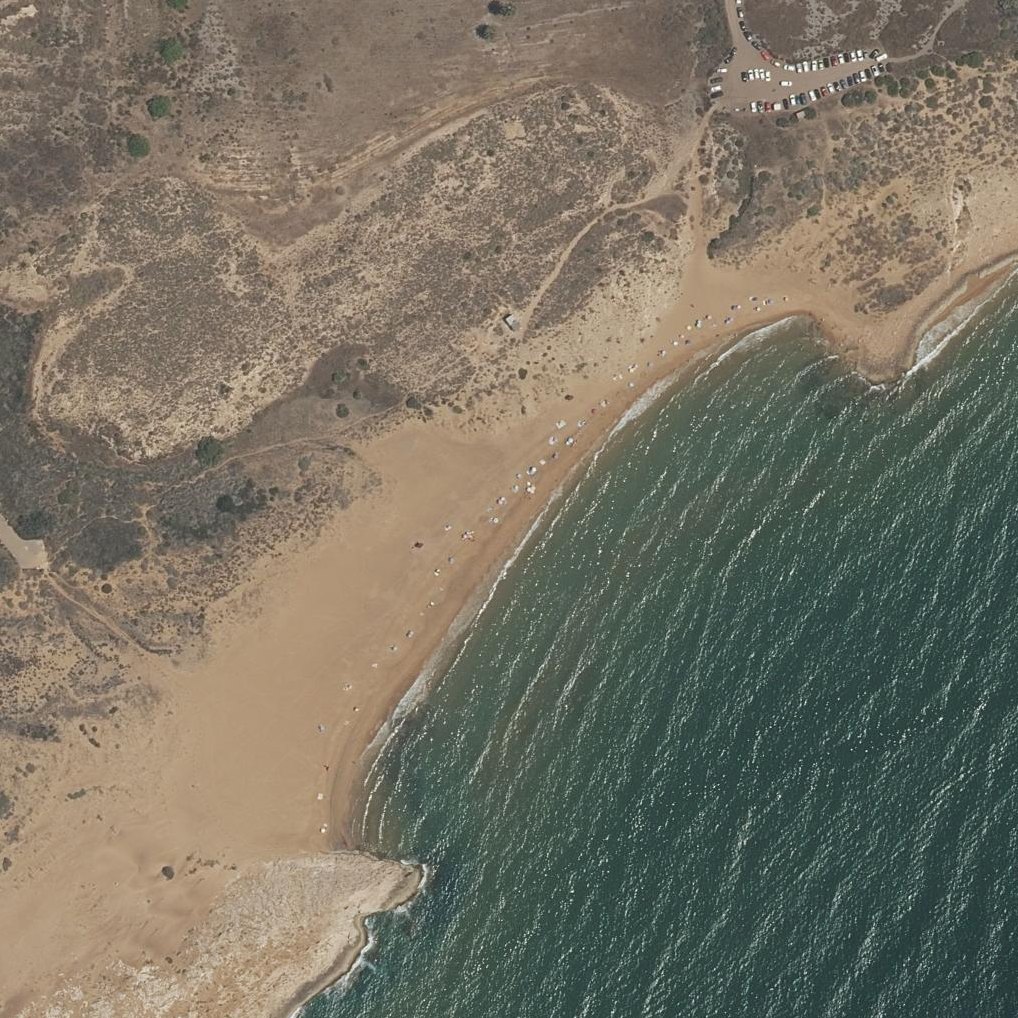 Aerial map of Calblanque Beach