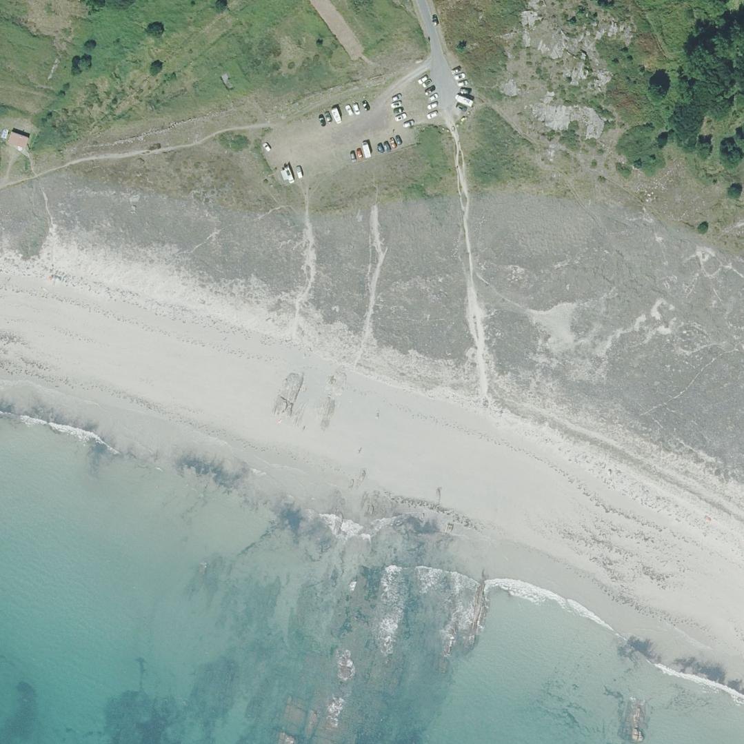 Aerial map of Caldebarcos Beach