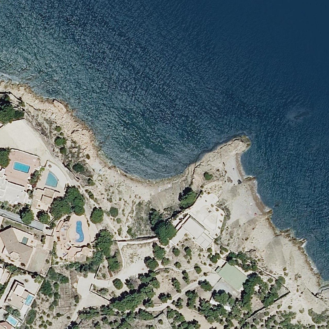 Aerial map of Caleta de l'Amerador