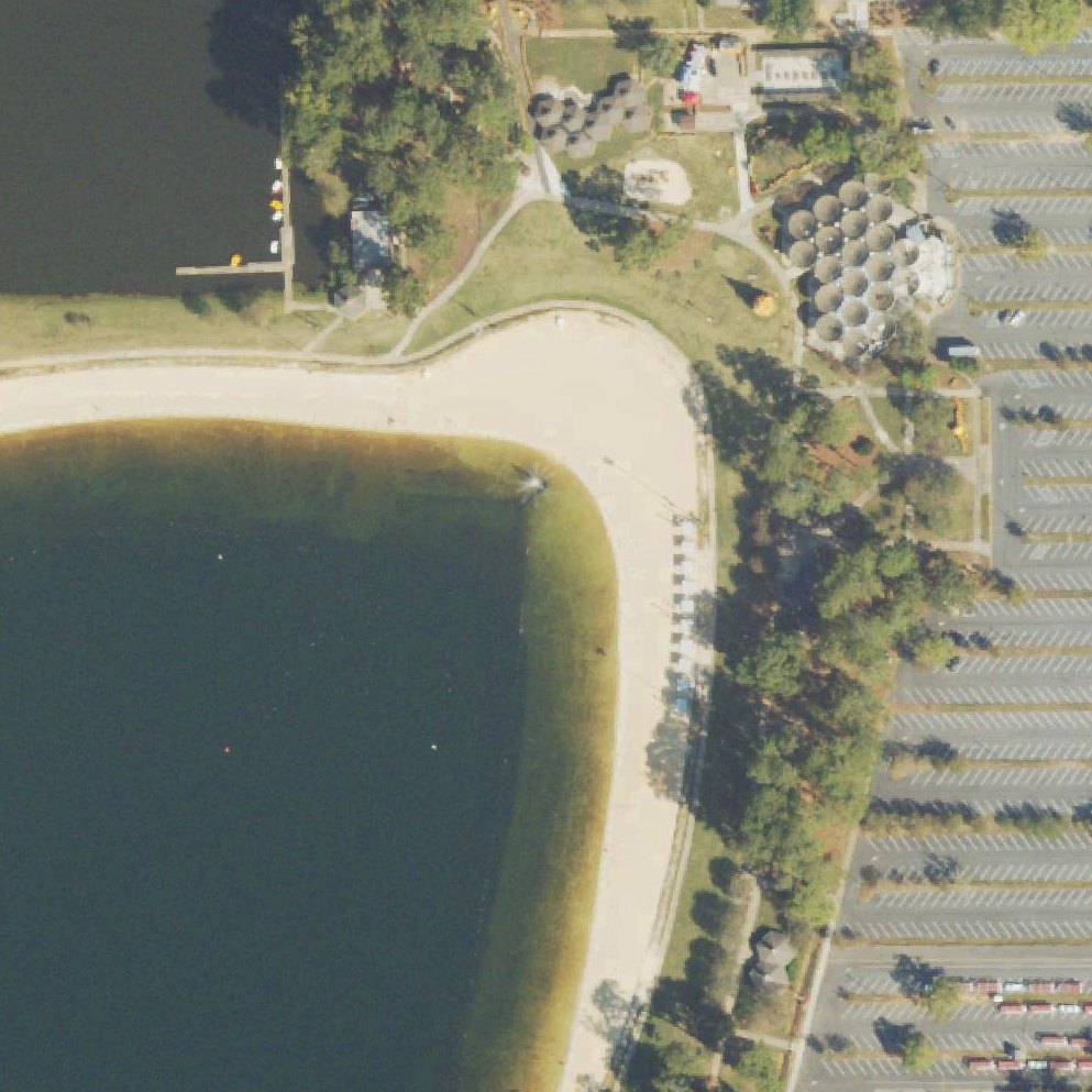 Aerial map of Callaway Gardens Robin Lake Beach