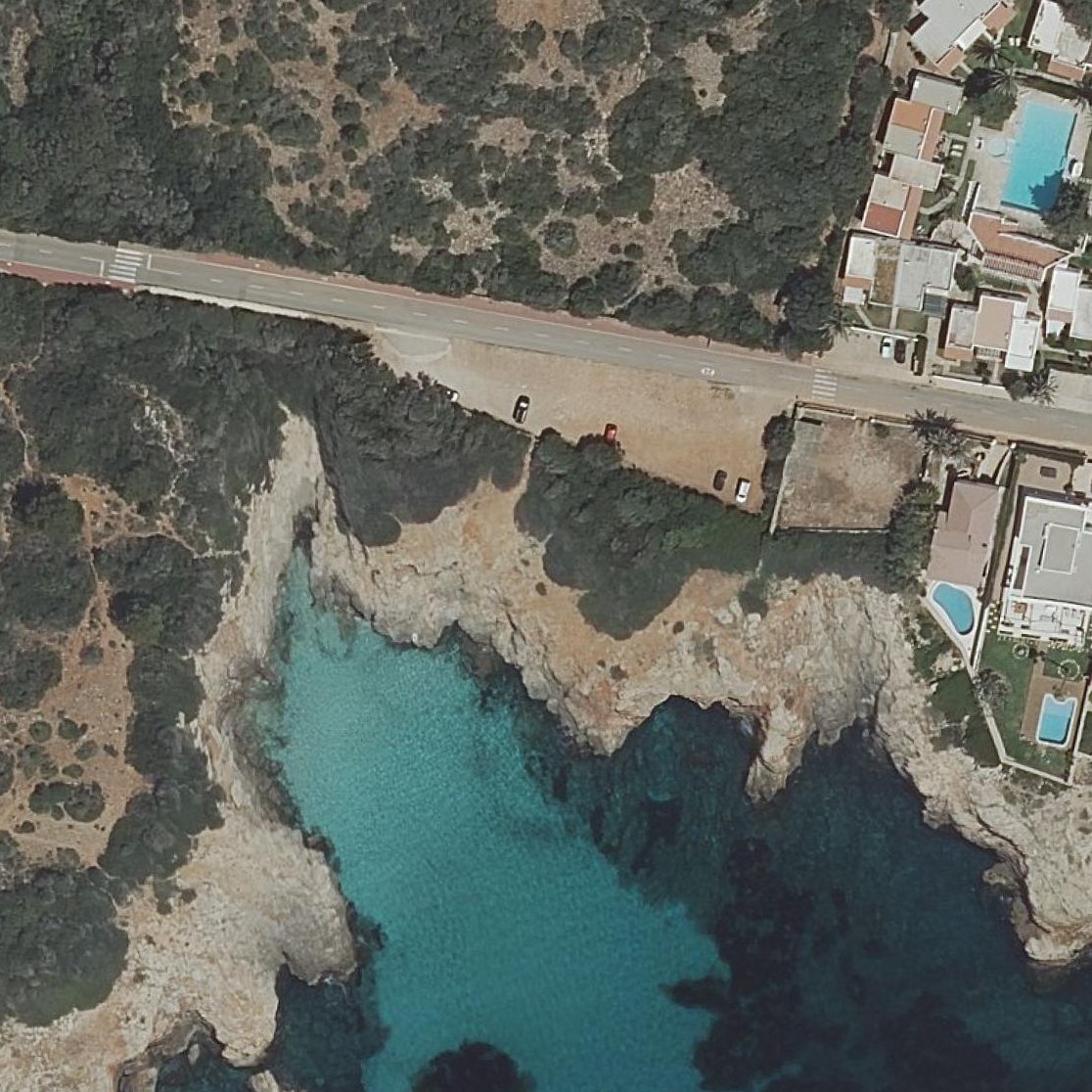 Aerial map of Caló Blanc