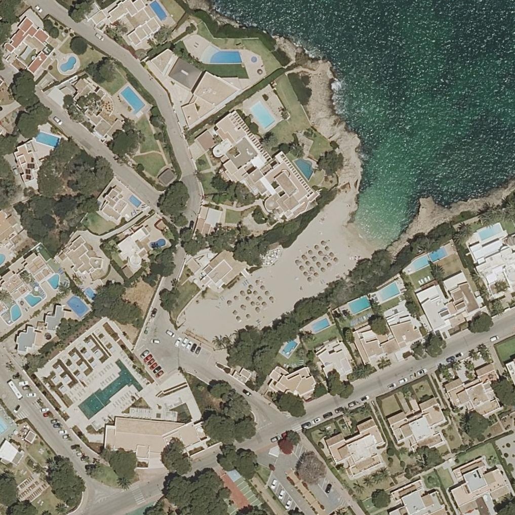 Aerial map of Caló d'es Pou