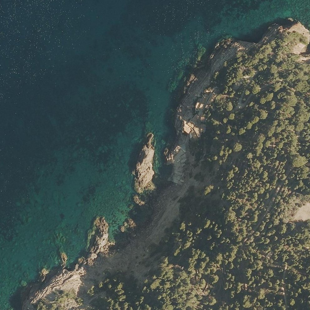 Aerial map of Caló de s'Estaca