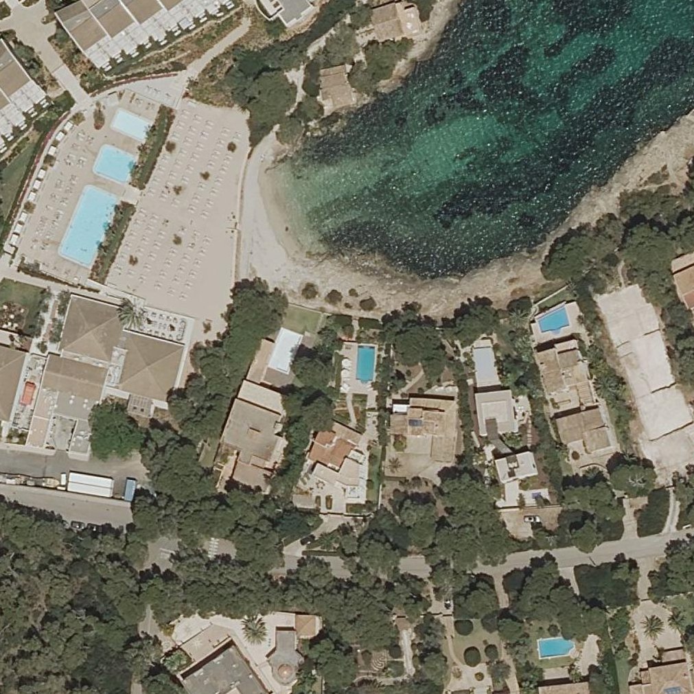 Aerial map of Caló de sa Torre
