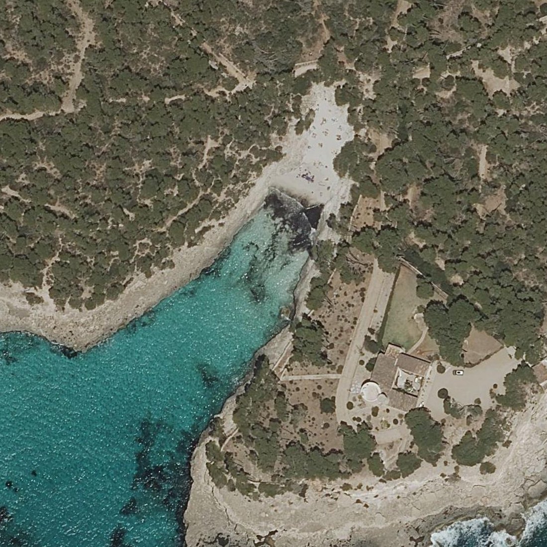 Aerial map of Caló des Borgit
