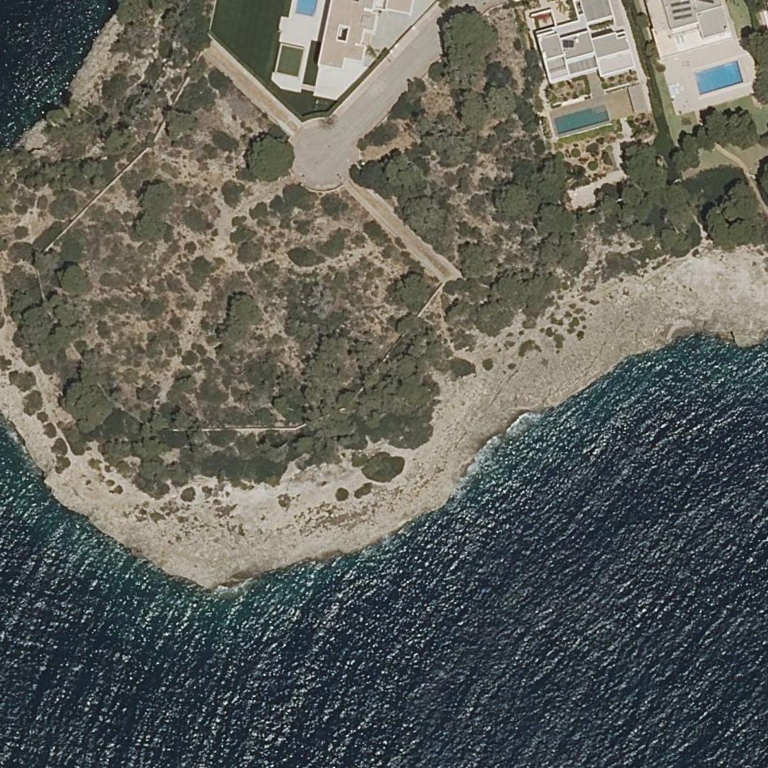 Aerial map of Caló des Homme Morts
