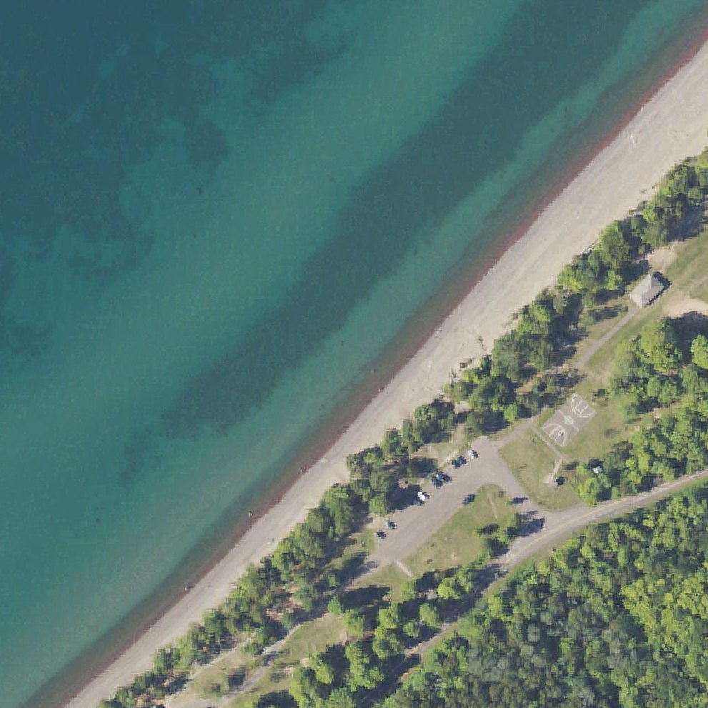 Aerial map of Calumet Waterworks Beach