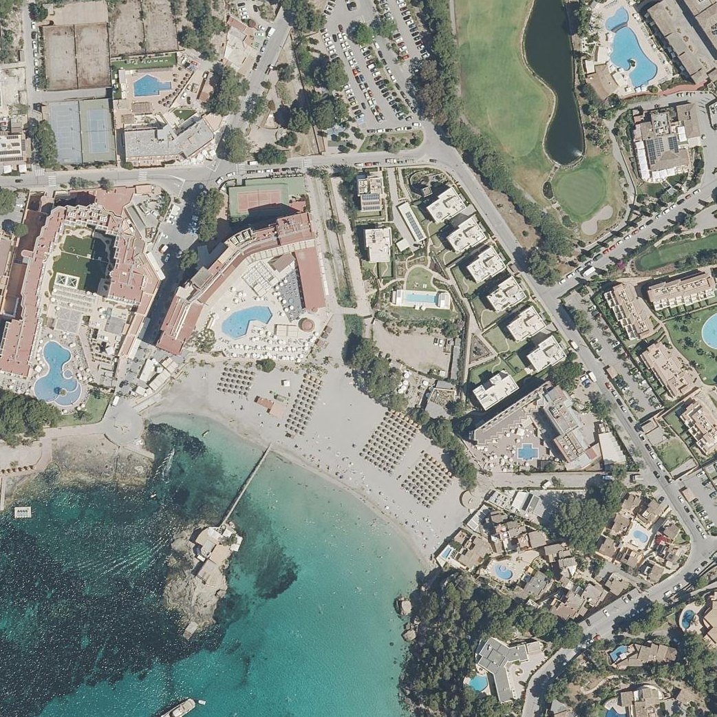 Aerial map of Camp de Mar Beach