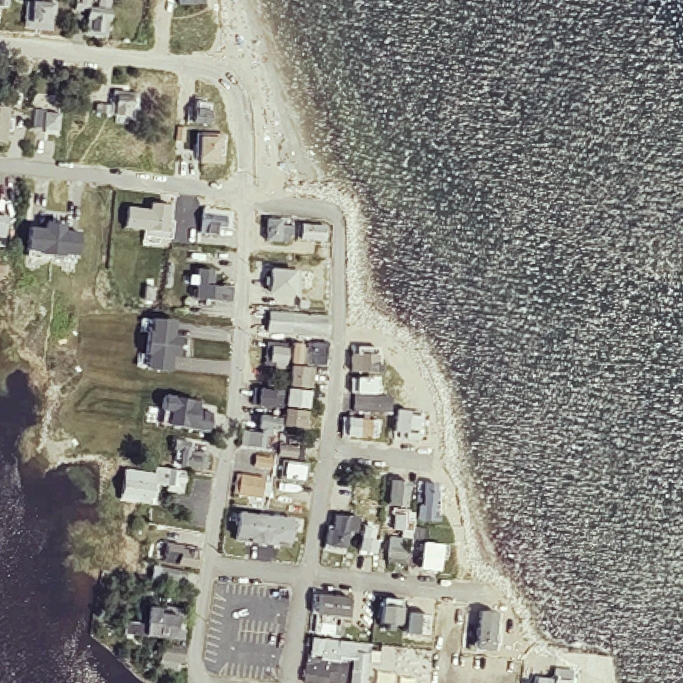 Aerial map of Camp Ellis Beach