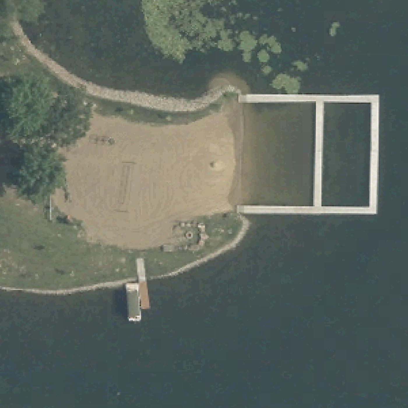 Aerial map of Camp NEOSA Beach