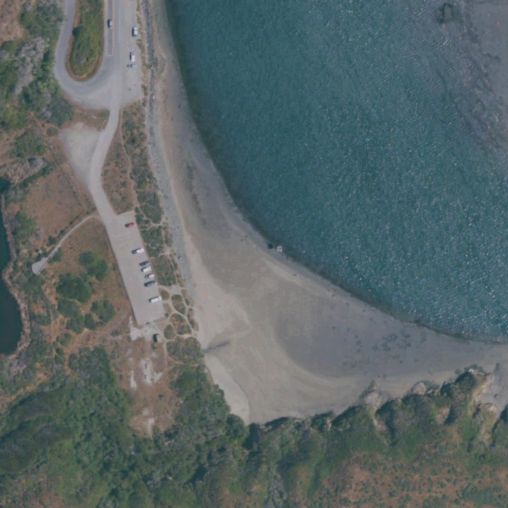Aerial map of Campbell Cove Beach