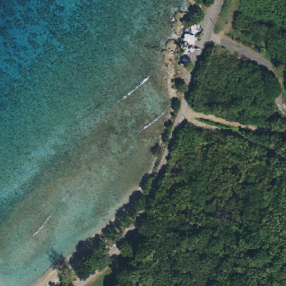 Aerial map of Cane Bay Beach