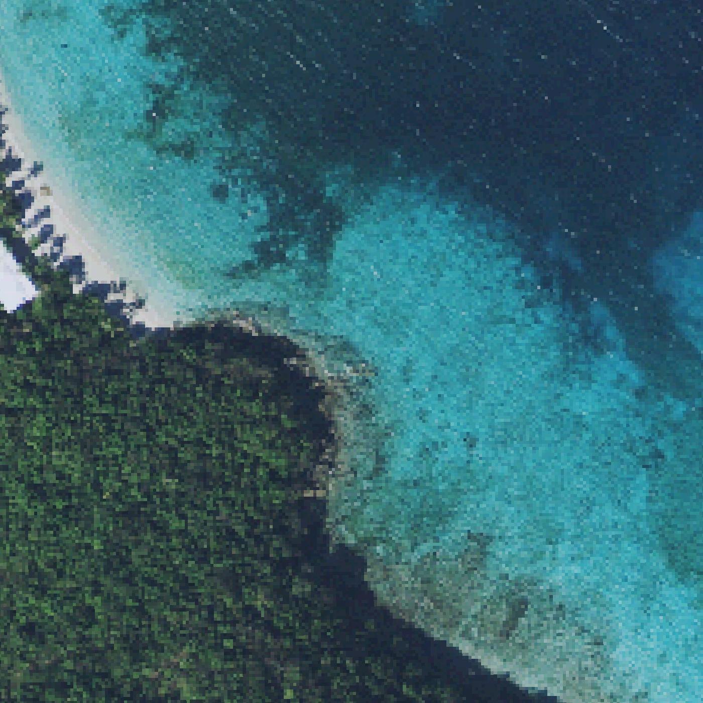 Aerial map of Caneel Bay Beach