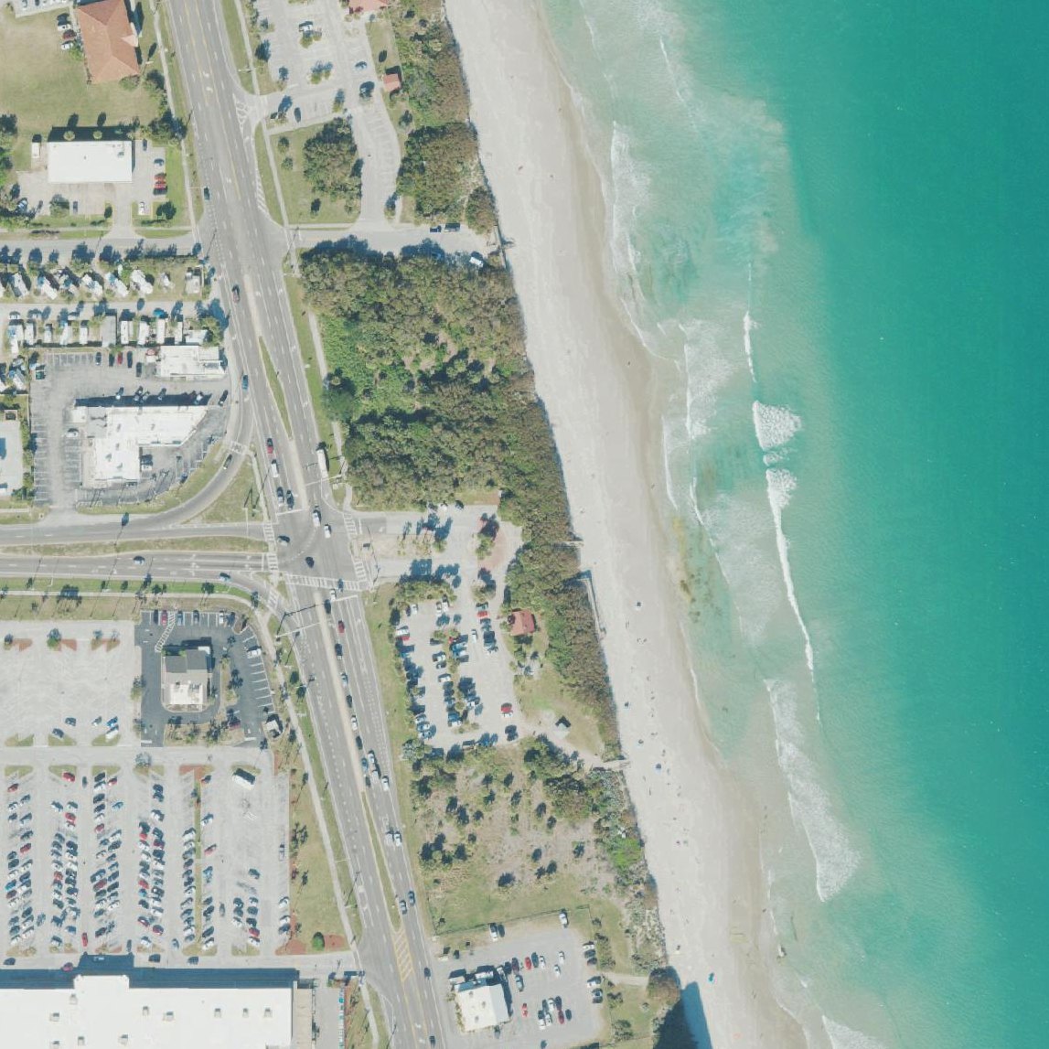 Aerial map of Canova Beach Park
