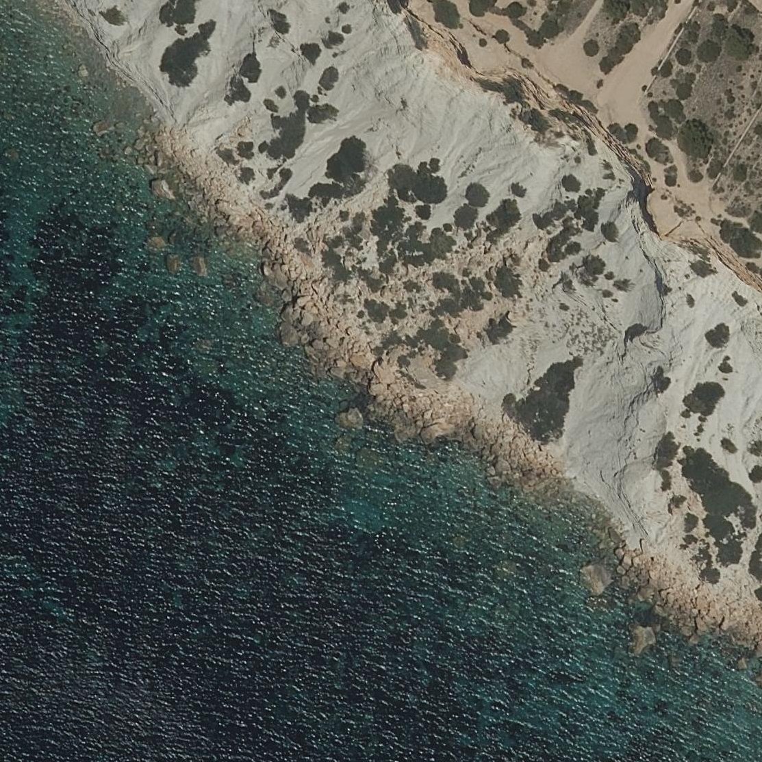 Aerial map of Cap Blanc